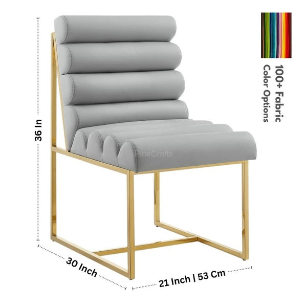 Luxury Stainless Steel Dining Table with Chair - Living Room Chair - CRUZ INTERNATIONAL - Furniture Store