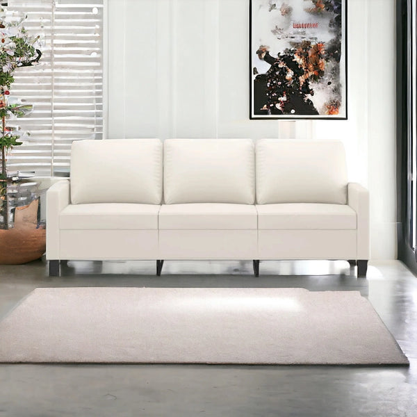 Modern Cute Look 3 Seater Fabric Sofa - Table - CRUZ INTERNATIONAL - Furniture Store