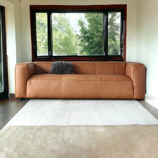 Modern Button Tufted Design 3 Seater Fabric Sofa - Table - CRUZ INTERNATIONAL - Furniture Store