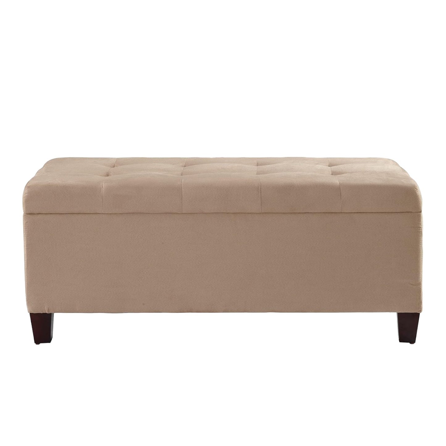 Velvet Bench Ottoman with Glossy Stainless Steel Legs – Comfortable & Chic