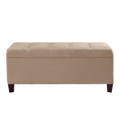 Velvet Bench Ottoman with Glossy Stainless Steel Legs – Comfortable & Chic