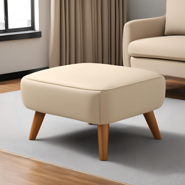 PineCrafts Square Shape Puffy Ottoman (Beige) - Ottoman - CRUZ INTERNATIONAL - Furniture Store