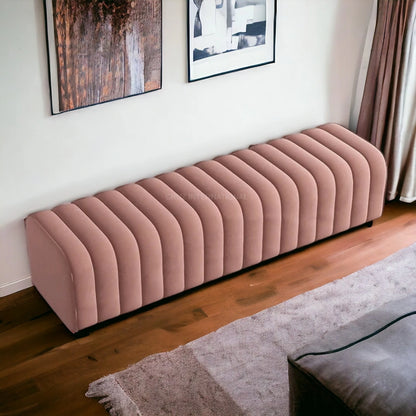 Modern Look Cute Fabric Ottoman Bench for Living Room Office Bedroom