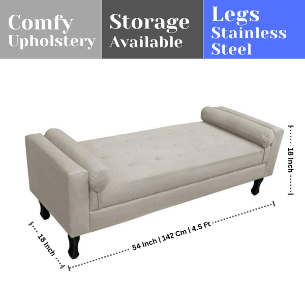 Contemporary Ottoman Bench with Ample Storage - Bench - CRUZ INTERNATIONAL - Furniture Store