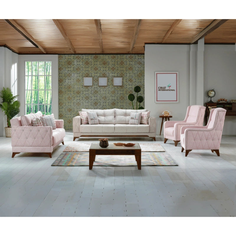 Vintage Style Sofa Set (3+2+1+1 Seater)