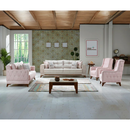 Vintage Style Sofa Set (3+2+1+1 Seater)