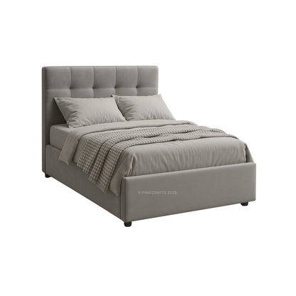 Heritage Solid Wood Upholstered Bed