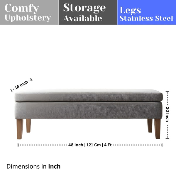 Handmade Fabric Wooden Bench - Ottoman - CRUZ INTERNATIONAL - Furniture Store