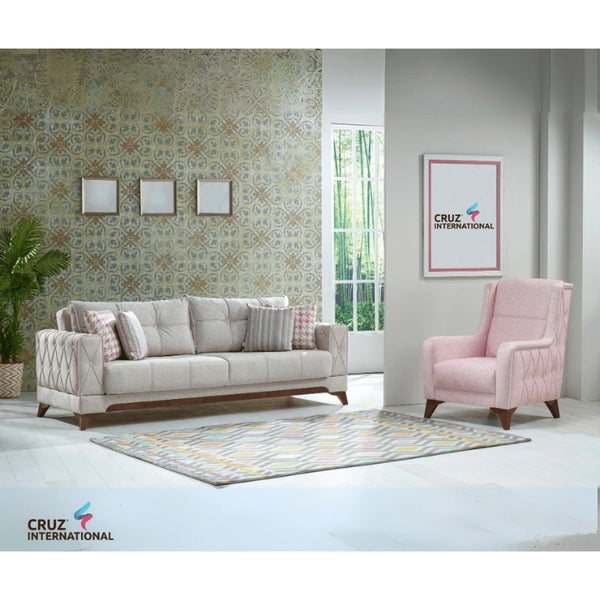 Vintage Style Sofa Set (3+2+1+1 Seater) - Sofa - CRUZ INTERNATIONAL - Furniture Store