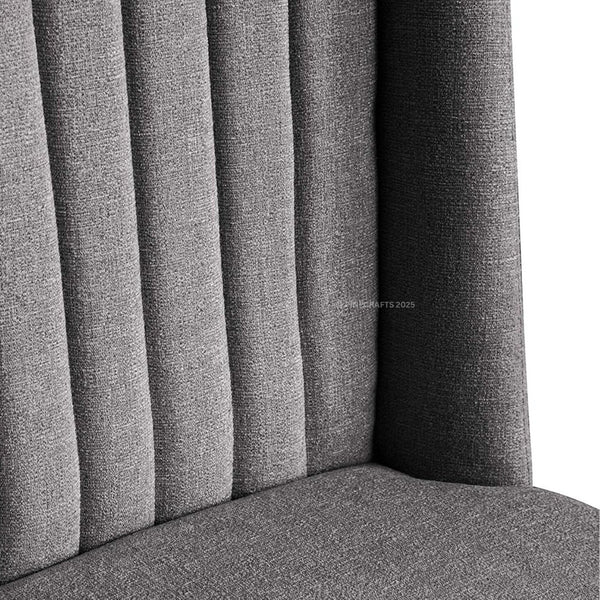 Close-up of a textured gray fabric surface