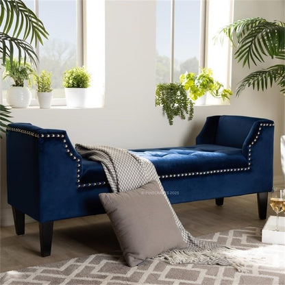 Velvet Ottoman Bench Settee