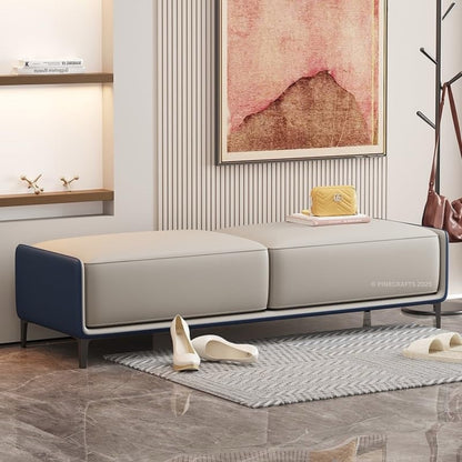 Compact Upholstered Velvet Bench