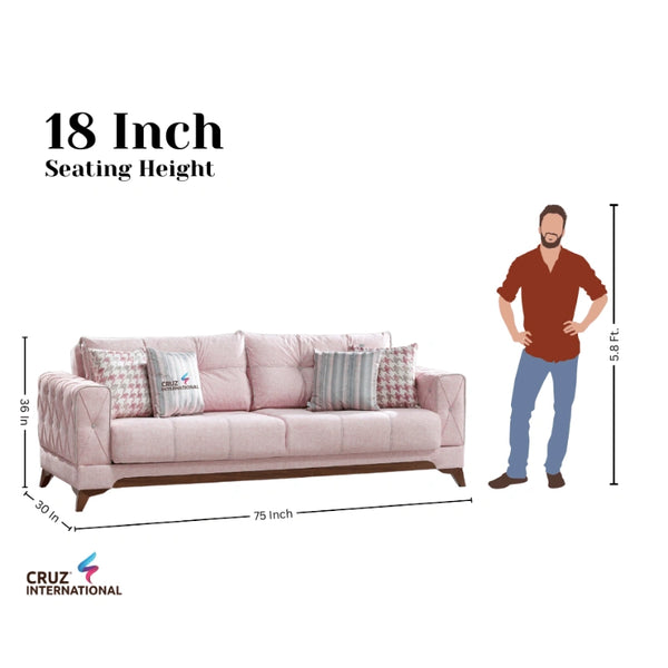 Vintage Style Sofa Set (3+2+1+1 Seater) - Sofa - CRUZ INTERNATIONAL - Furniture Store