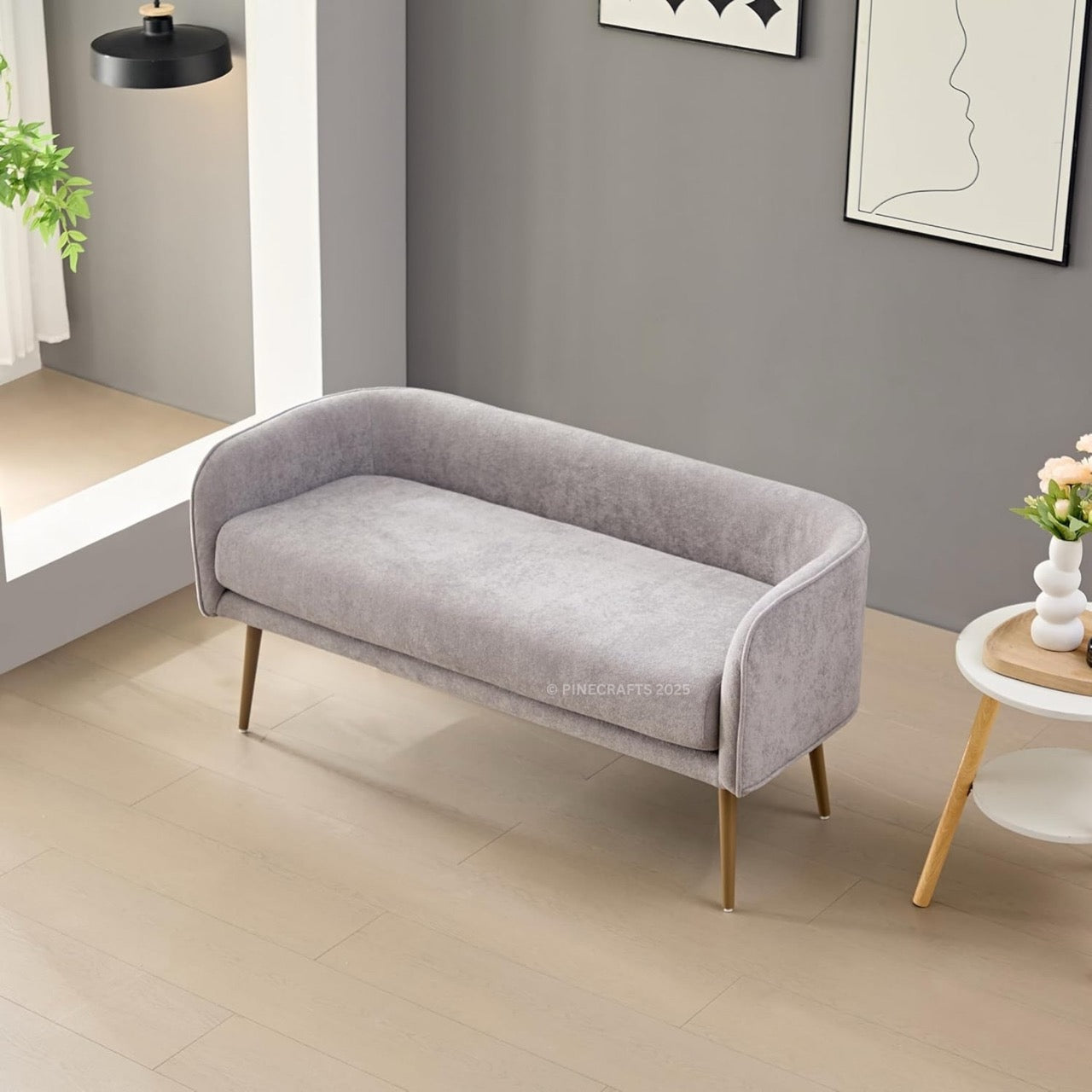 Compact Premium Velvet Sofa for Living Room