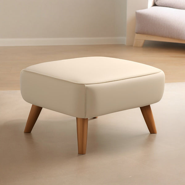 PineCrafts Square Shape Puffy Ottoman (Beige) - Ottoman - CRUZ INTERNATIONAL - Furniture Store