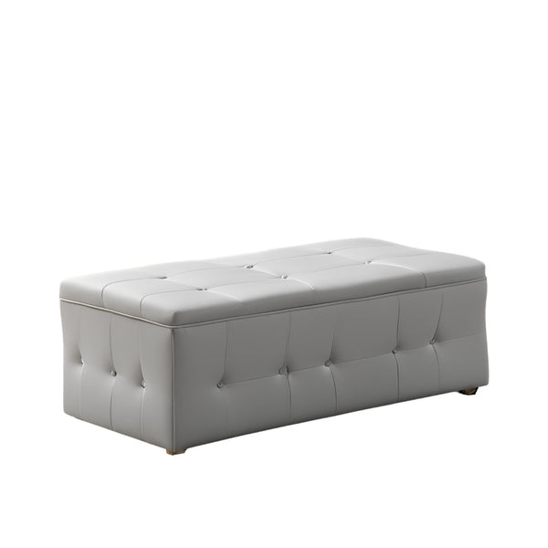 Hand-Carved Fabric Wooden Bench - Ottoman - CRUZ INTERNATIONAL - Furniture Store