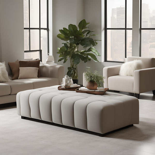 Luxury Wooden Bench with Velvet Cushion - Ottoman - CRUZ INTERNATIONAL - Furniture Store