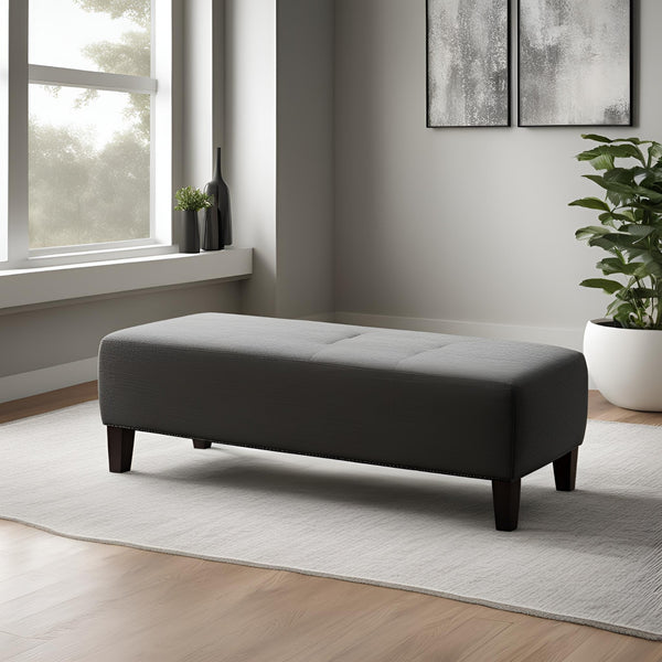 Solid Wood Bench with Cushion - Ottoman - CRUZ INTERNATIONAL - Furniture Store