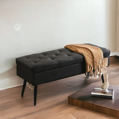 Chic Ottoman Bench with Generous Storage - Upgrade Your Space Today