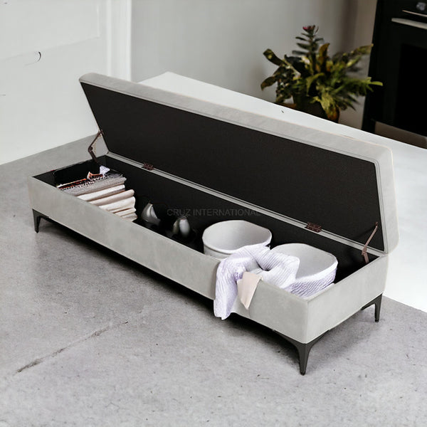 Elegant Ottoman Bench with Roomy Storage - Bench - CRUZ INTERNATIONAL - Furniture Store