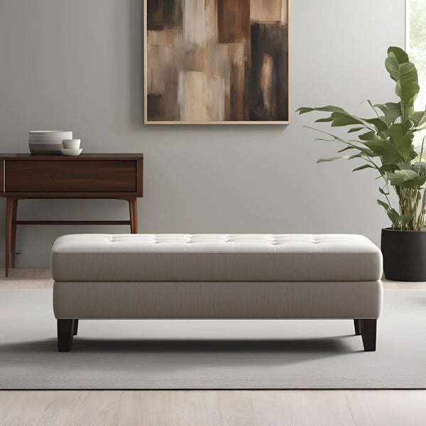 Modern Wooden Bench Seat - Ottoman - CRUZ INTERNATIONAL - Furniture Store