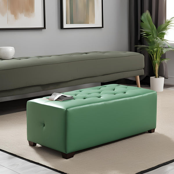 Handcrafted Wooden Storage Bench - Ottoman - CRUZ INTERNATIONAL - Furniture Store