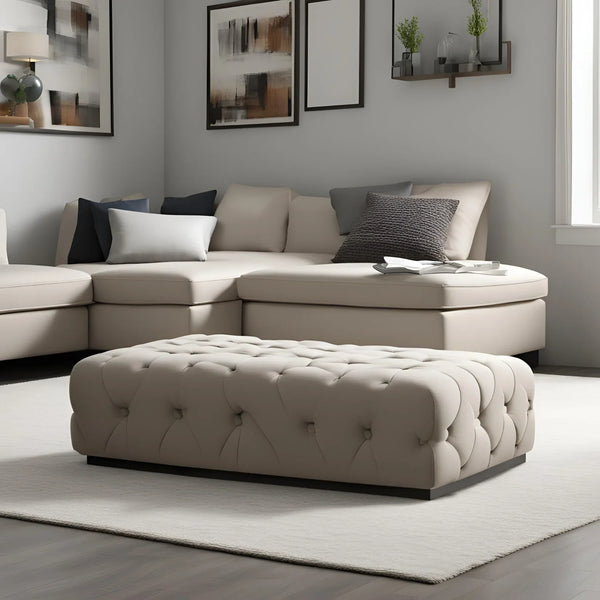 Decorative Wooden Bench with Upholstered Seat - Ottoman - CRUZ INTERNATIONAL - Furniture Store