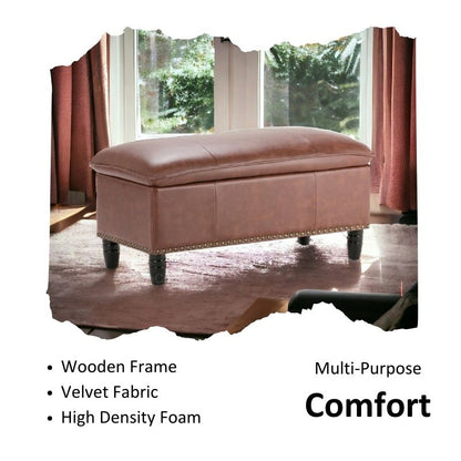 Premium Upholstered Bench Ottoman – High-Density Foam & Steel Finish
