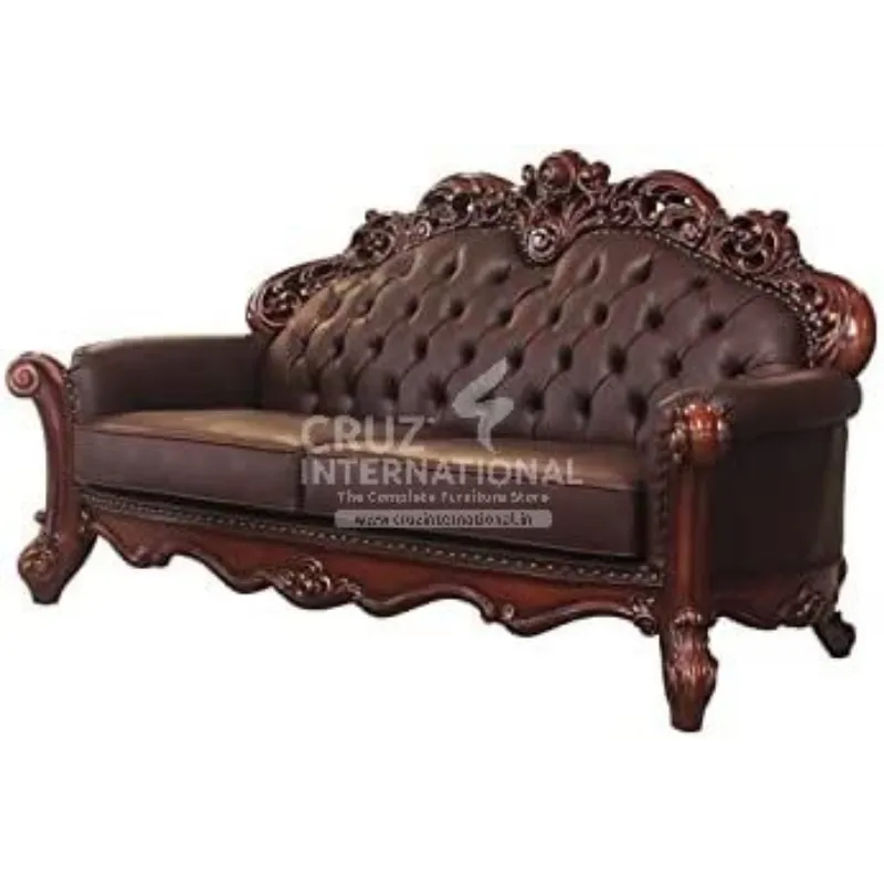 Royal Carved Antique Sofa (6 Seater with Table) CRUZ INTERNATIONAL