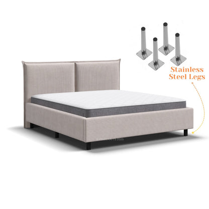 Solid Wood Upholstered Bed
