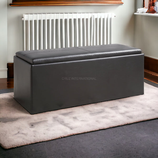 Contemporary Storage Ottoman Bench - Bench - CRUZ INTERNATIONAL - Furniture Store