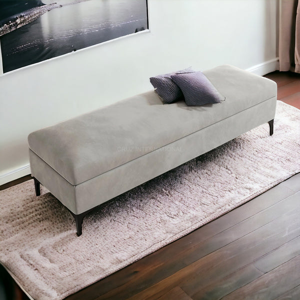 Elegant Ottoman Bench with Roomy Storage - Bench - CRUZ INTERNATIONAL - Furniture Store