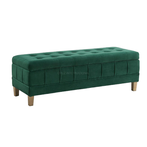 Compact Storage Ottoman Bench - Bench - CRUZ INTERNATIONAL - Furniture Store