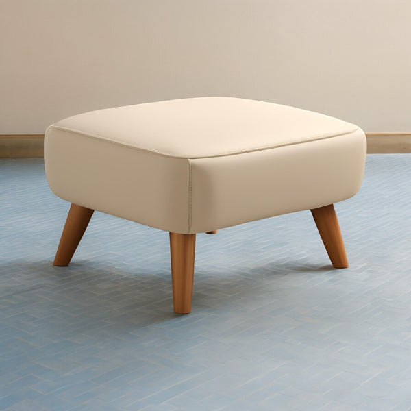 PineCrafts Square Shape Puffy Ottoman (Beige) - Ottoman - CRUZ INTERNATIONAL - Furniture Store