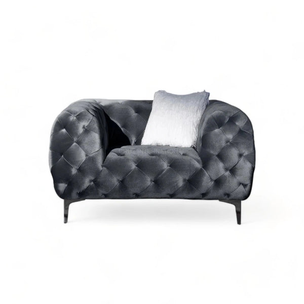 Button Tufted Design 3+1 Seater Fabric Sofa - Table - CRUZ INTERNATIONAL - Furniture Store