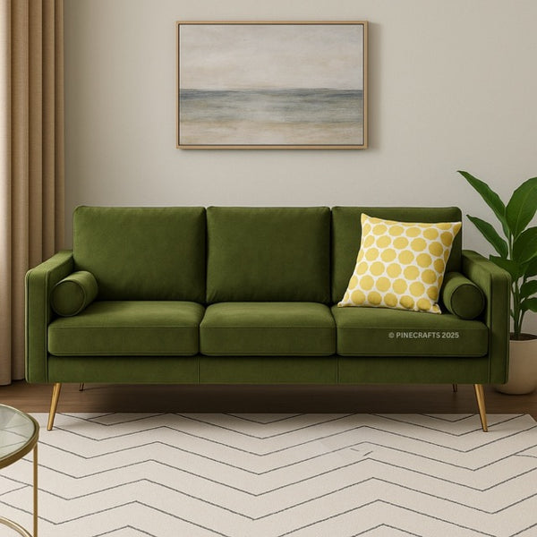 Soothing Seat Velvet Sofa - Sofa - CRUZ INTERNATIONAL - Furniture Store
