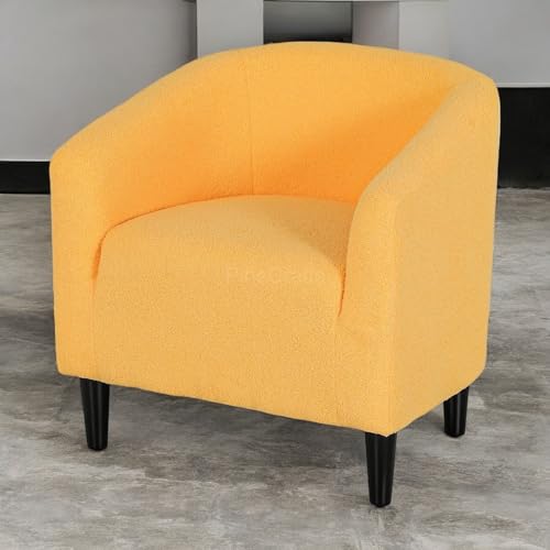 PineCrafts Compact and Durable Living Room Chair | Stylish Wooden Accent Chair for Home (Rosegold)