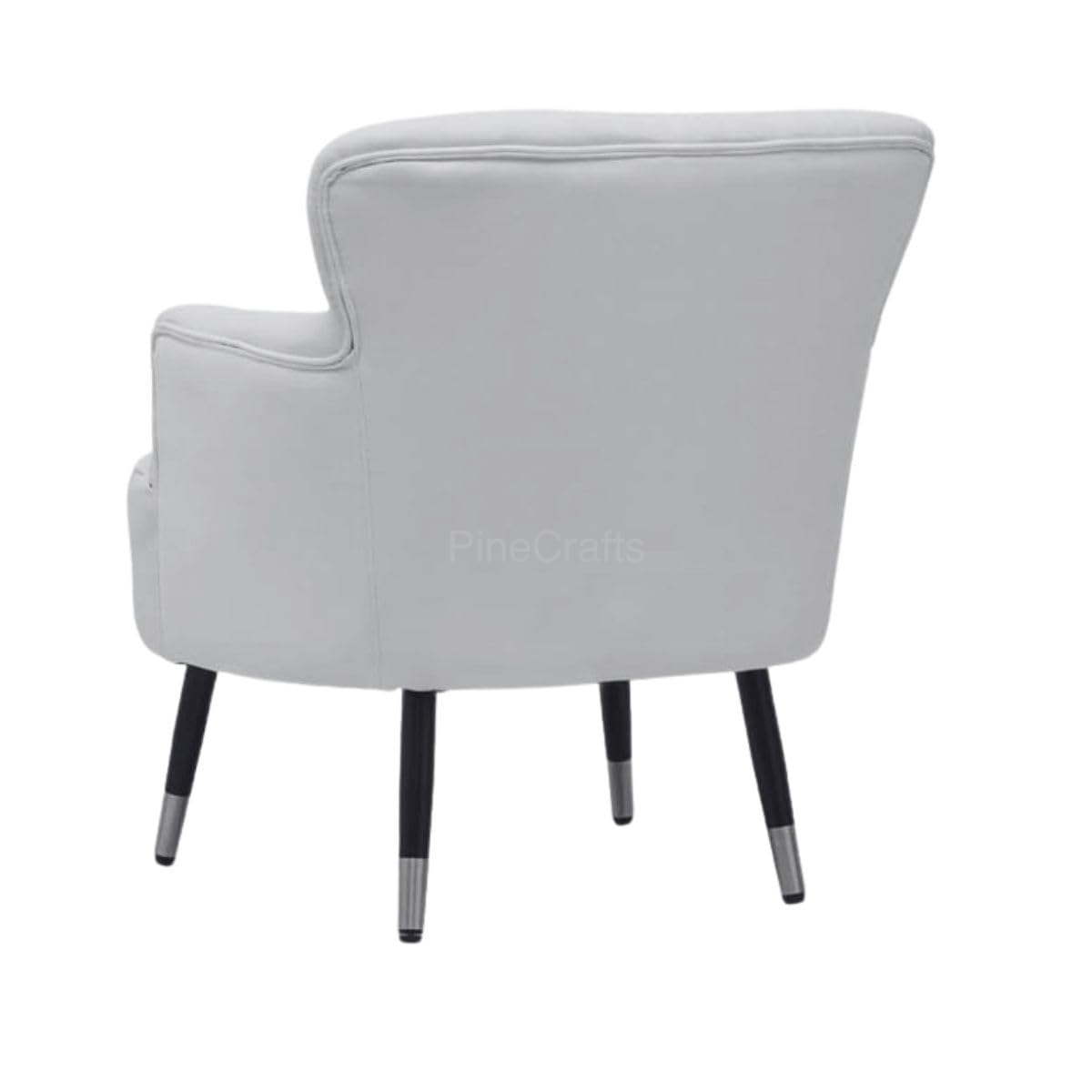 Modern Living Room Armchair | Single Seater Sofa | Comfortable Wooden Chair for Home Furniture (Cream)