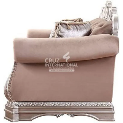 Luxury Rosegold Carved 3 Seaters Sofa CRUZ INTERNATIONAL
