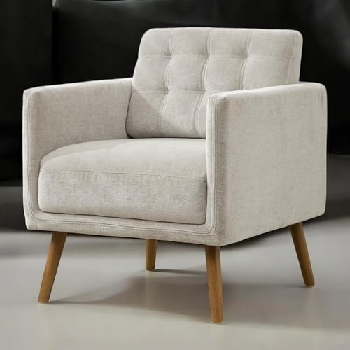 Cozy Single Seater Living Room Chair | Ergonomic Wooden Armchair for Ultimate Comfort (Sea Green)