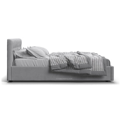 Heritage Solid Wood Upholstered Bed