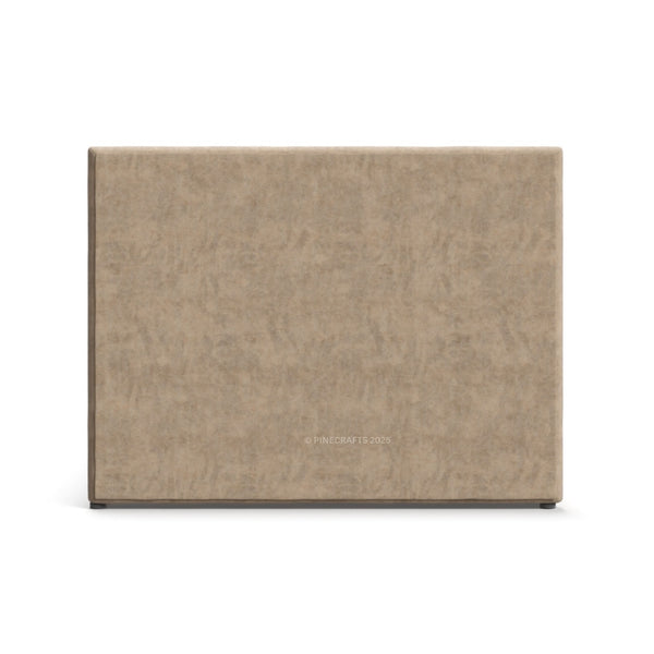 Beige fabric wallet with 'Byer' branding on a white background