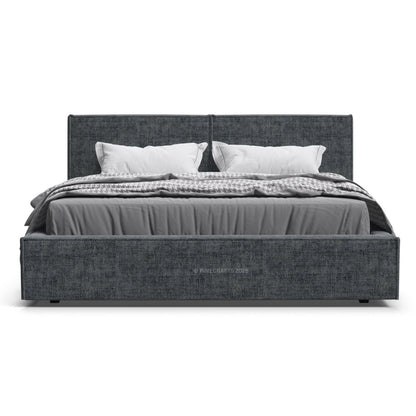 Luxury Velvet Upholstered Wooden Bed