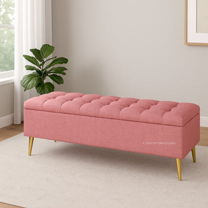 Premium Bench & Ottoman | Solid Wood