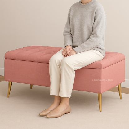 Premium Bench & Ottoman | Solid Wood
