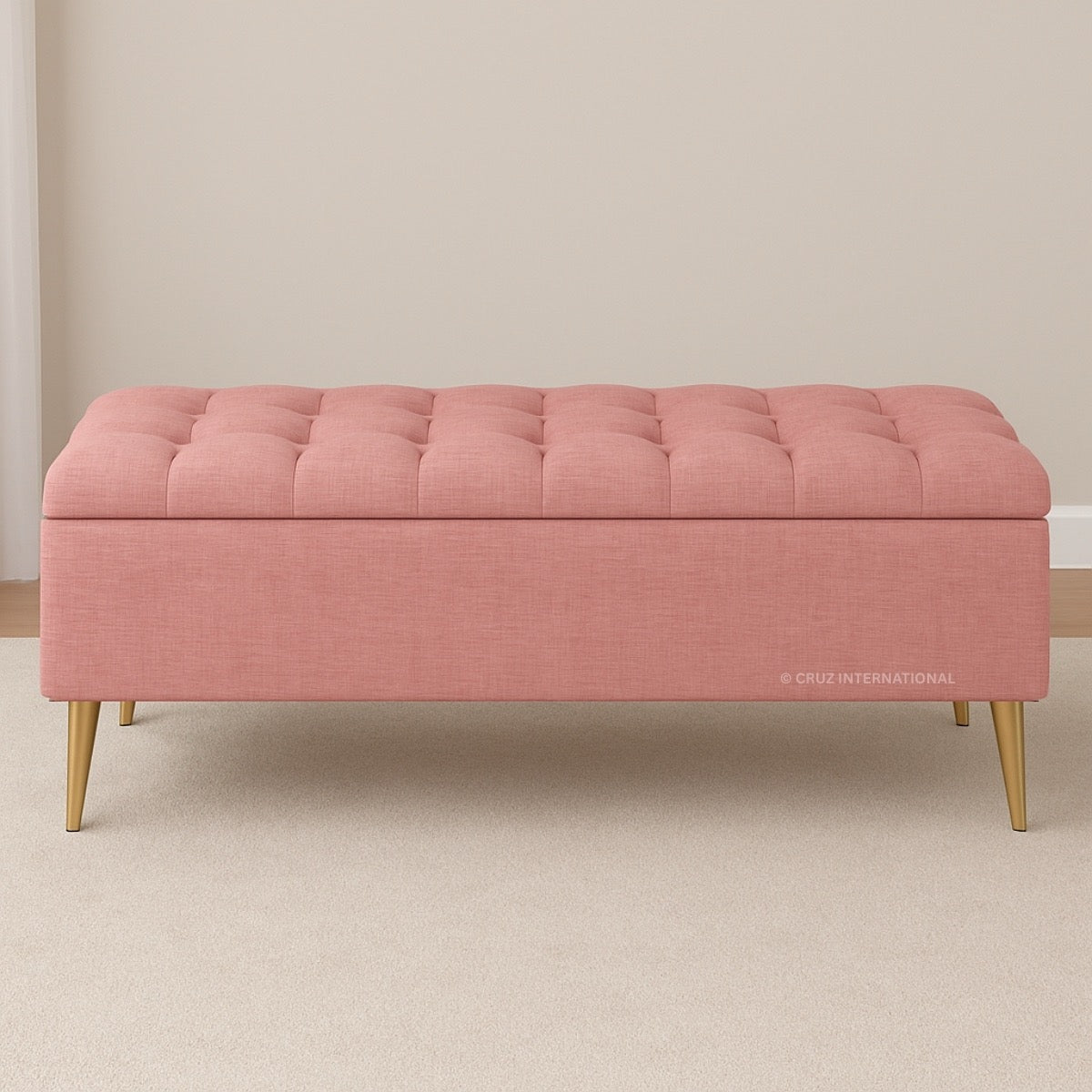 Premium Bench & Ottoman | Solid Wood