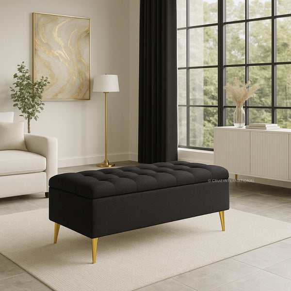 Premium Bench & Ottoman | Solid Wood - Settee & Diwaan - CRUZ INTERNATIONAL - Furniture Store