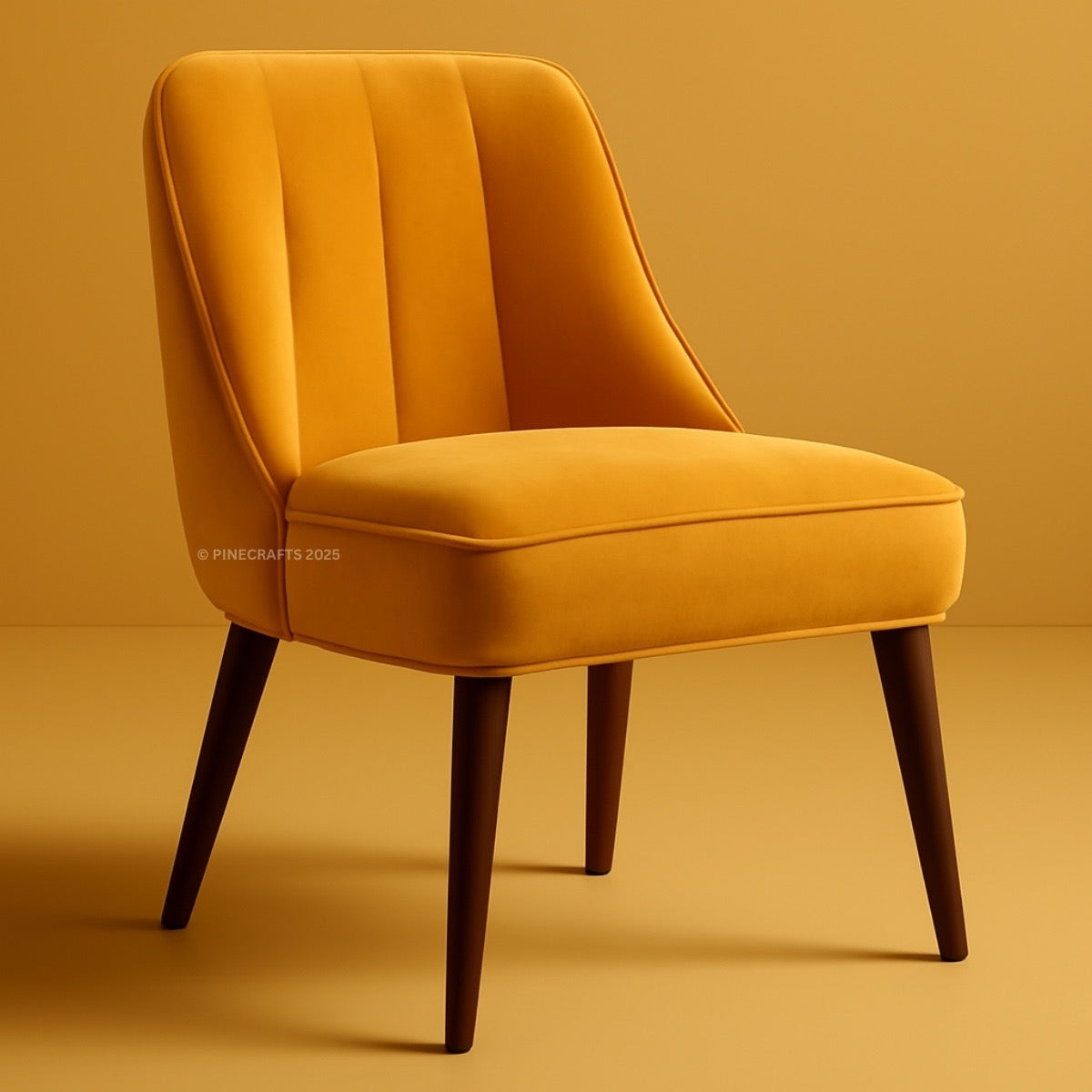 Premium Velvet Dining Chair – Wooden Frame
