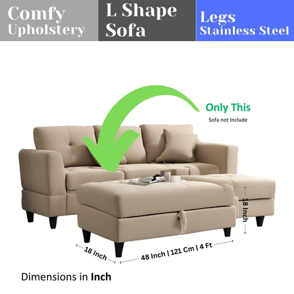 Custom-Made Wooden Bench with Fabric - Ottoman - CRUZ INTERNATIONAL - Furniture Store