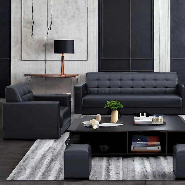 Modern Look 3 Seater Fabric Sofa Set for Home - Table - CRUZ INTERNATIONAL - Furniture Store